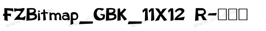 FZBitmap_GBK_11X12 R字体转换
